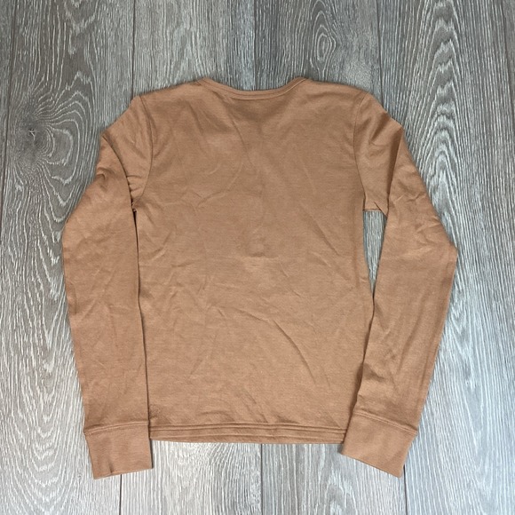 Alpine Design Women's Long Sleeve Caramel Latte Henley Small NEW Brown Duofold - Picture 4 of 6